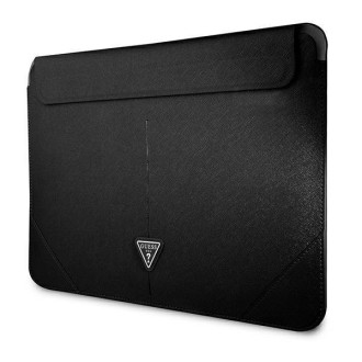 Guess Sleeve GUCS14PSATLK 13/14" czarny /black Saffiano Triangle Logo