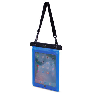 PVC voděodolné pouzdro na tablet - modré