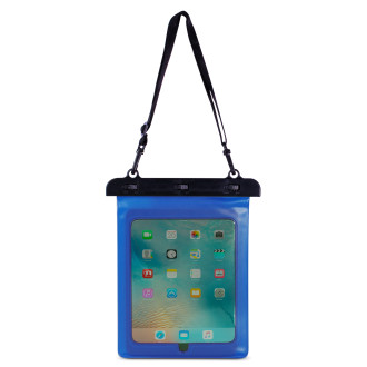 PVC voděodolné pouzdro na tablet - modré