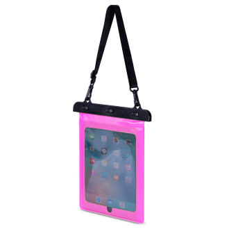 Vodotěsné pouzdro na tablet z PVC - růžové