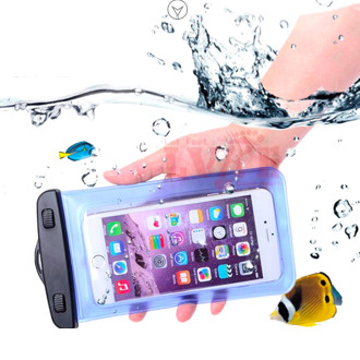Vodotěsné pouzdro s PVC páskem na telefon - průhledné
