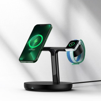 Baseus Swan stand 3in1 magnetic charger with USB Type C cable 1m black (WXTE000101)