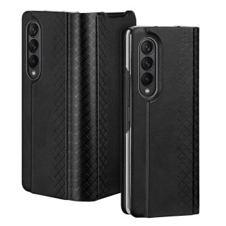 Pouzdro Dux Ducis Bril pro Samsung Galaxy Z Fold 3 flip cover card stojánek na peněženku černý
