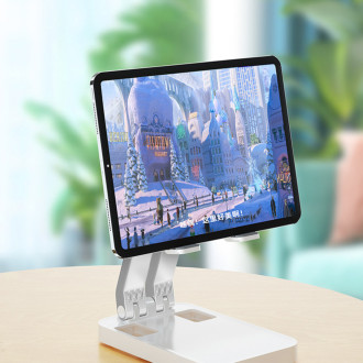 Skládací stojan na telefon pro tablet (K15) - bílý