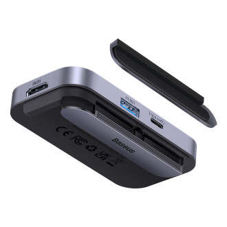 Baseus PadJoy univerzální USB-C HUB pro tablet / smartphone 4v1 USB-C - tmavě šedý