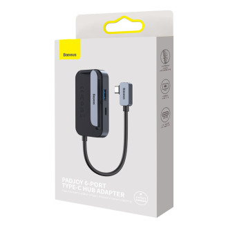 Baseus PadJoy univerzální 6v1 USB-C USB-C HUB pro tablet / smartphone - tmavě šedá