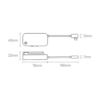 Baseus PadJoy univerzální 6v1 USB-C USB-C HUB pro tablet / smartphone - tmavě šedá