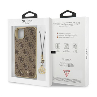 Guess GUHCP13MGF4GBR iPhone 13 6.1 &quot;brown / brown hardcase 4G Charms Collection