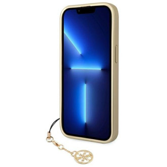 Guess GUHCP14SGF4GBR iPhone 14 6,1&quot; hnědé/hnědé pevné pouzdro 4G Charms Collection