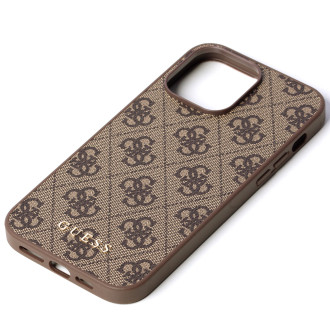 Guess GUHCP14XG4GFBR iPhone 14 Pro Max 6.7 &quot;brown / brown hard case 4G Metal Gold Logo