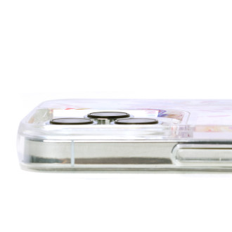 Guess GUHCP14XLFLSU iPhone 14 Pro Max 6.7 &quot;violet / purple hardcase Flower Liquid Glitter