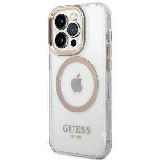 Guess GUHMP14LHTRMD iPhone 14 Pro 6.1 &quot;gold / gold hard case Metal Outline Magsafe