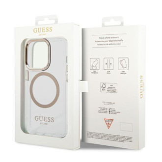 Guess GUHMP14LHTRMD iPhone 14 Pro 6.1 &quot;gold / gold hard case Metal Outline Magsafe