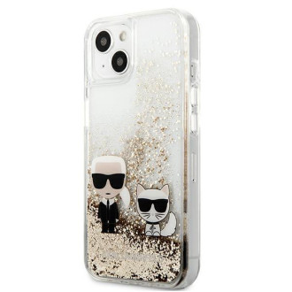 Karl Lagerfeld KLHCP13MGKCD iPhone 13 6,1" złoty/gold hardcase Liquid Glitter Karl&Choupette