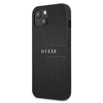 Guess GUHCP13MPSASBK iPhone 13 6,1&quot; černý/černý Saffiano Strap