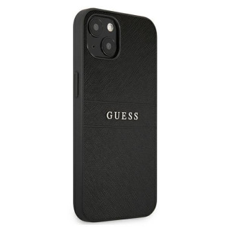 Guess GUHCP13MPSASBK iPhone 13 6,1&quot; černý/černý Saffiano Strap