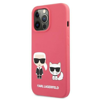 Karl Lagerfeld KLHCP13LSSKCP iPhone 13 Pro / 13 6,1" hardcase różowy/pink Silicone Karl & Choupette