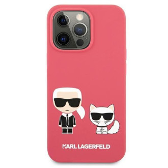 Karl Lagerfeld KLHCP13LSSKCP iPhone 13 Pro / 13 6,1" hardcase różowy/pink Silicone Karl & Choupette