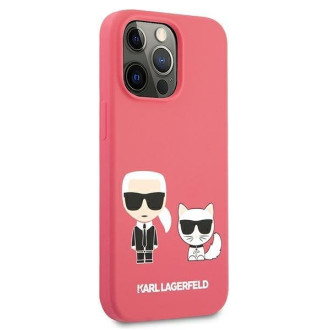 Karl Lagerfeld KLHCP13LSSKCP iPhone 13 Pro / 13 6,1" hardcase różowy/pink Silicone Karl & Choupette