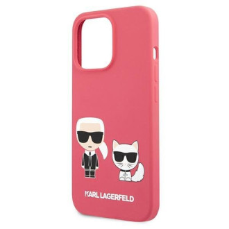Karl Lagerfeld KLHCP13LSSKCP iPhone 13 Pro / 13 6,1" hardcase różowy/pink Silicone Karl & Choupette