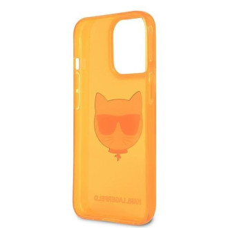 Karl Lagerfeld KLHCP13XCHTRO iPhone 13 Pro Max 6,7&quot; oranžový/oranžový pevný obal Glitter Choupette Fluo