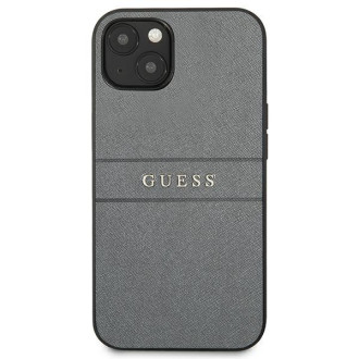 Guess GUHCP13MPSASBGR iPhone 13 6,1" szary/grey Saffiano Strap