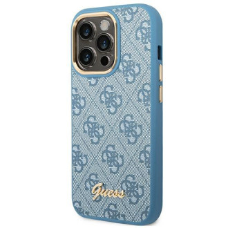 Guess GUHCP14LHG4SHB iPhone 14 Pro 6.1 &quot;blue / blue hard case 4G Vintage Gold Logo