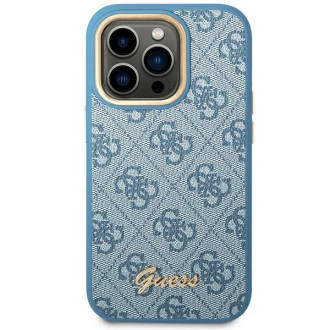 Guess GUHCP14LHG4SHB iPhone 14 Pro 6.1 &quot;blue / blue hard case 4G Vintage Gold Logo