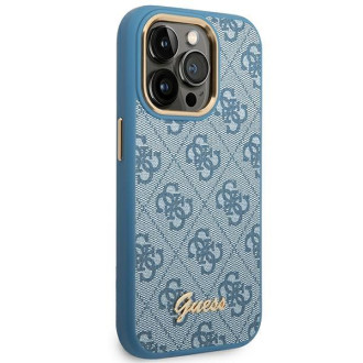 Guess GUHCP14LHG4SHB iPhone 14 Pro 6.1 &quot;blue / blue hard case 4G Vintage Gold Logo