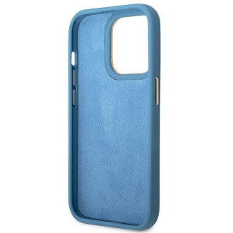 Guess GUHCP14LHG4SHB iPhone 14 Pro 6.1 &quot;blue / blue hard case 4G Vintage Gold Logo