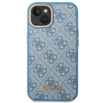 Guess GUHCP14SHG4SHB iPhone 14 6.1 &quot;blue / blue hard case 4G Vintage Gold Logo