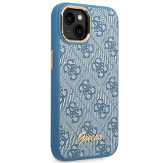 Guess GUHCP14SHG4SHB iPhone 14 6.1 &quot;blue / blue hard case 4G Vintage Gold Logo
