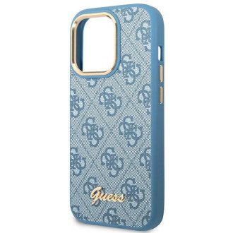 Guess GUHCP14XHG4SHB iPhone 14 Pro Max 6.7 &quot;blue / blue hard case 4G Vintage Gold Logo