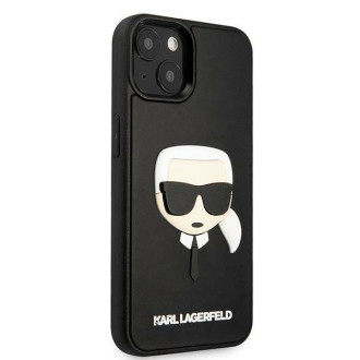 Karl Lagerfeld KLHCP14SKH3DBK iPhone 14 6.1 &quot;black / black hardcase 3D Rubber Karl`s Head