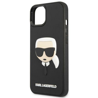 Karl Lagerfeld KLHCP14SKH3DBK iPhone 14 6.1 &quot;black / black hardcase 3D Rubber Karl`s Head