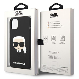 Karl Lagerfeld KLHCP14SSLKHBK iPhone 14 6.1 &quot;hardcase black / black Silicone Karl`s Head
