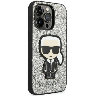 Karl Lagerfeld KLHCP14XGFKPG iPhone 14 Pro Max 6.7 &quot;hardcase silver / silver Glitter Flakes Ikonik