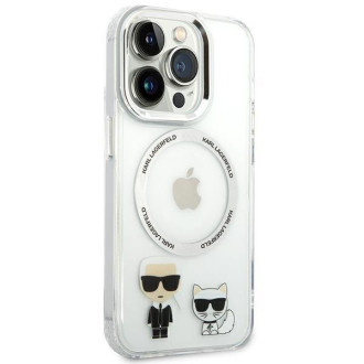 Karl Lagerfeld KLHMP14LHKCT iPhone 14 Pro 6.1 &quot;hardcase transparent / transparent Karl &amp; Choupette Aluminum Magsafe