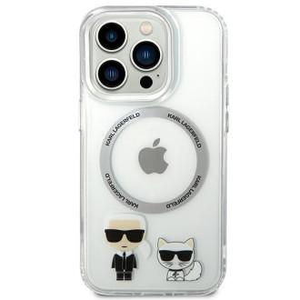 Karl Lagerfeld KLHMP14XHKCT iPhone 14 Pro Max 6.7 &quot;hardcase transparent / transparent Karl &amp; Choupette Aluminum Magsafe