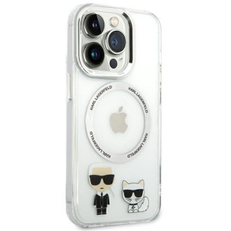 Karl Lagerfeld KLHMP14XHKCT iPhone 14 Pro Max 6.7 &quot;hardcase transparent / transparent Karl &amp; Choupette Aluminum Magsafe
