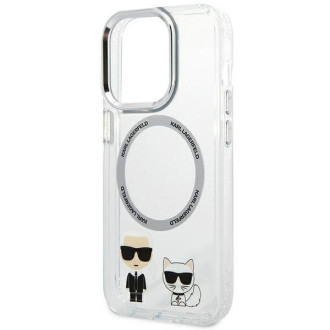 Karl Lagerfeld KLHMP14XHKCT iPhone 14 Pro Max 6.7 &quot;hardcase transparent / transparent Karl &amp; Choupette Aluminum Magsafe