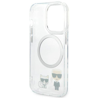 Karl Lagerfeld KLHMP14XHKCT iPhone 14 Pro Max 6.7 &quot;hardcase transparent / transparent Karl &amp; Choupette Aluminum Magsafe