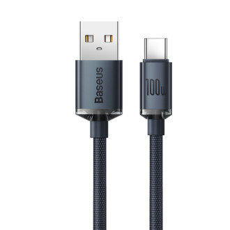 [RETURNED ITEM] Baseus crystal shine series fast charging data cable USB Type A to USB Type C100W 1,2m black (CAJY000401)