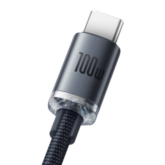 [RETURNED ITEM] Baseus crystal shine series fast charging data cable USB Type A to USB Type C100W 1,2m black (CAJY000401)