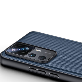 Pouzdro Dux Ducis Fino pro kryt Xiaomi 12T Pro / Xiaomi 12T se silikonovým rámečkem modré