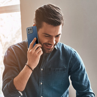Pouzdro Dux Ducis Fino pro kryt Xiaomi 12T Pro / Xiaomi 12T se silikonovým rámečkem modré