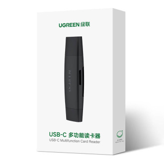 Ugreen adaptér Čtečka karet SD / micro SD (USB-A / USB-C) černá (CM304)