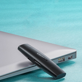 Ugreen adaptér Čtečka karet SD / micro SD (USB-A / USB-C) černá (CM304)