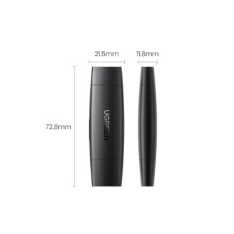 Ugreen adaptér Čtečka karet SD / micro SD (USB-A / USB-C) černá (CM304)