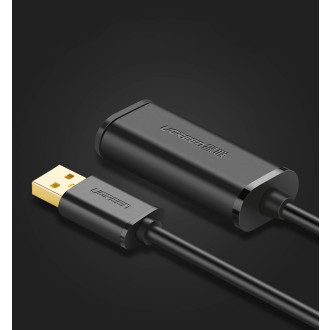 Ugreen aktivní prodlužovací kabel USB-A (samec) - USB-A (samice) USB 2.0 480Mb/s 20m černý (US121)